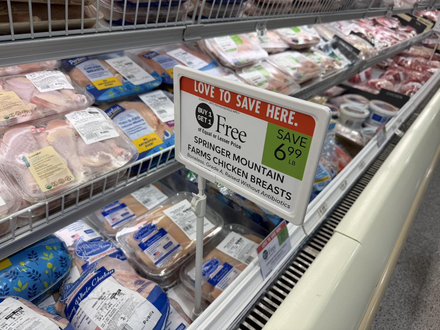 SPRINGER MOUNTAIN FARMS CHICKEN BREASTS