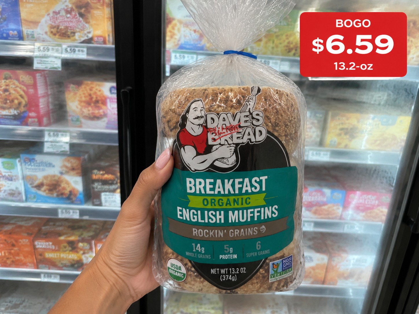 DAVE'S KILLER BREAD BREAKFAST ENGLISH MUFFINS Organic, Rockin Grains