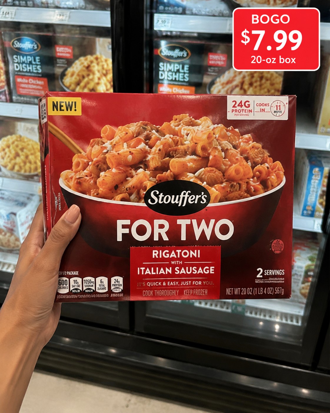 Stouffer's FOR TWO RIGATONI WITH ITALIAN SAUSAGE