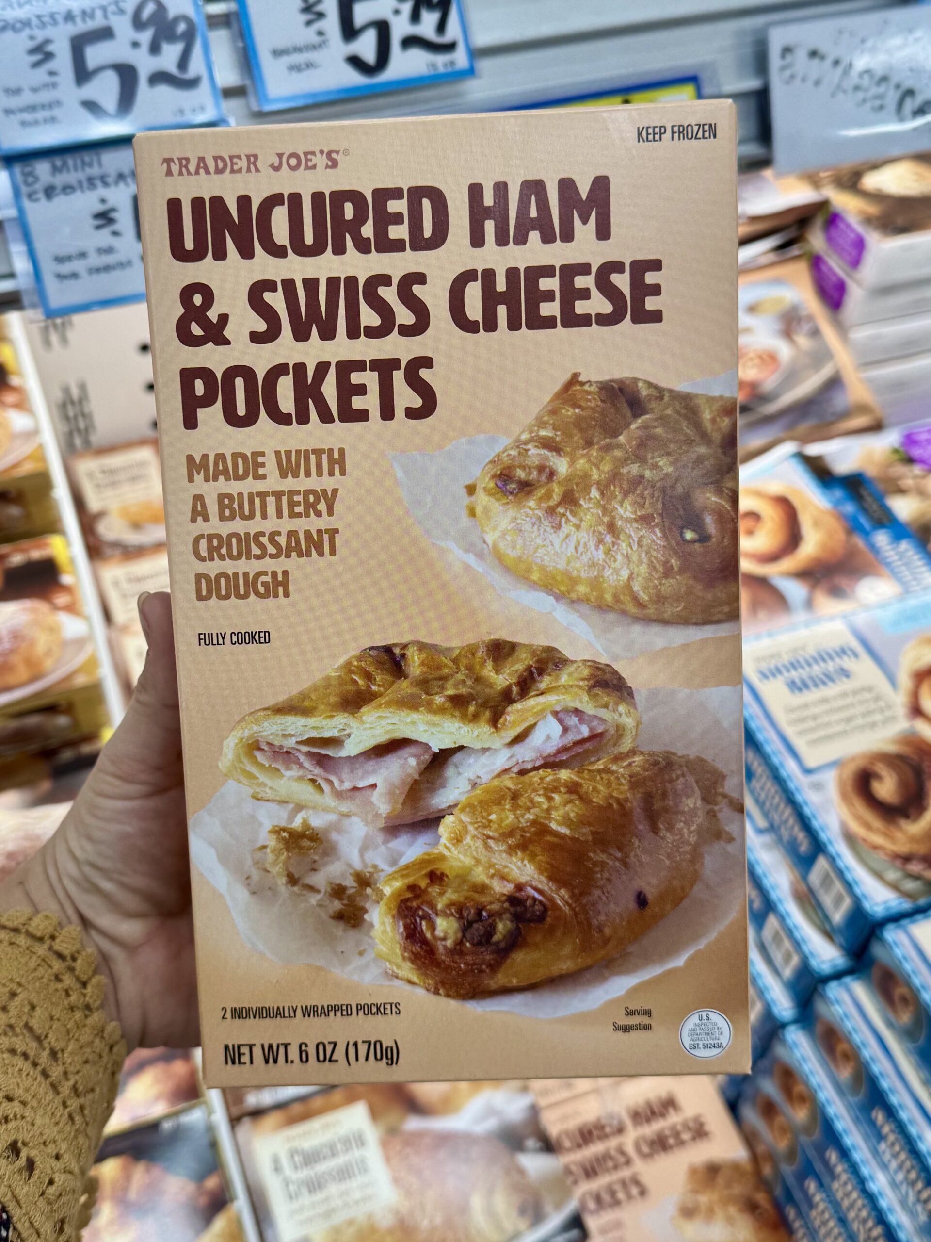 Uncured Ham & Swiss Cheese Pockets - in store