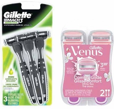 Gillette Mach3 or Venus Disposable Razors 3-ct. or Venus Comfortglide White Tea 2-ct.