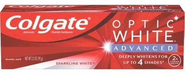 Colgate Optic White Advanced 3.2-oz, Charcoal or Sensitivity 3.8-oz Toothpaste