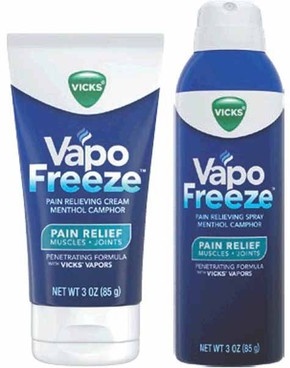 Any 1 Vicks VapoFreeze Spray or Topical Pain Reliever Cream 3-oz