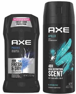 Any 2 Axe Deodorant or Body Spray