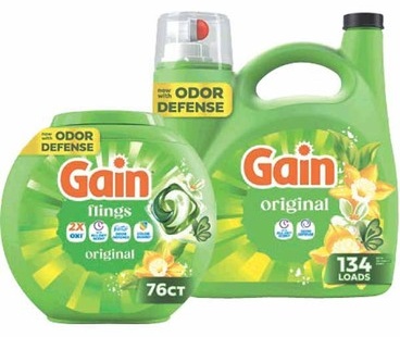 Any 1 Gain Flings Laundry Detergent 76-ct. or Liquid Laundry Detergent 133 or 177-oz