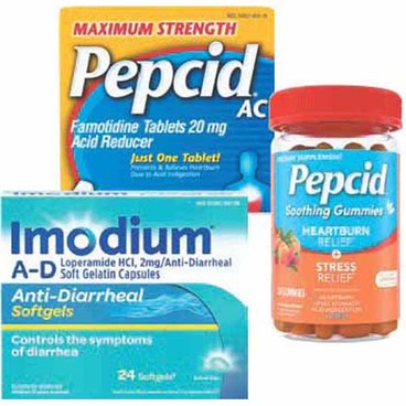 Any 1 Pepcid, Imodium or Lactaid Supplement Product