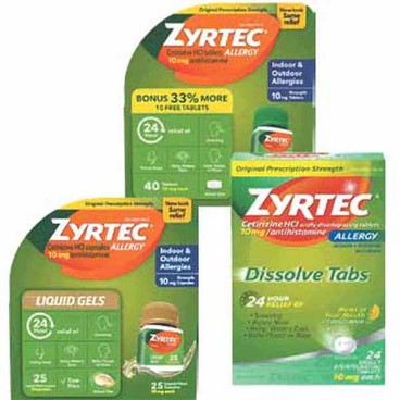 Any 1 Adult Zyrtec Allergy Product