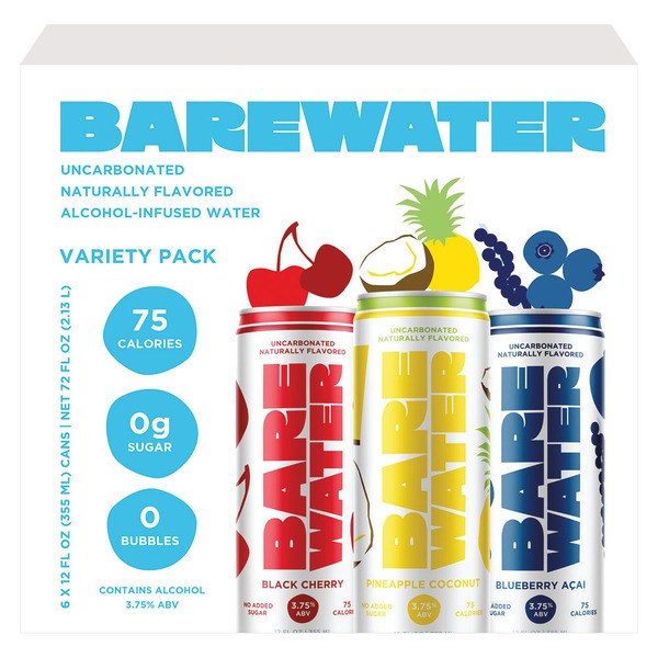 BareWater Spiked Water Variety Pack ($7.99 for 6 cans)