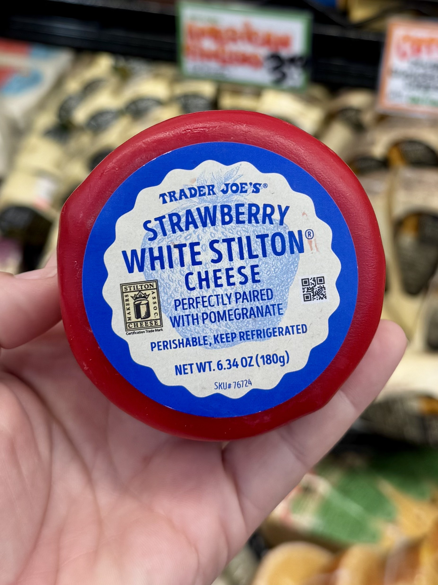 Strawberry White Stilton Cheese - in store