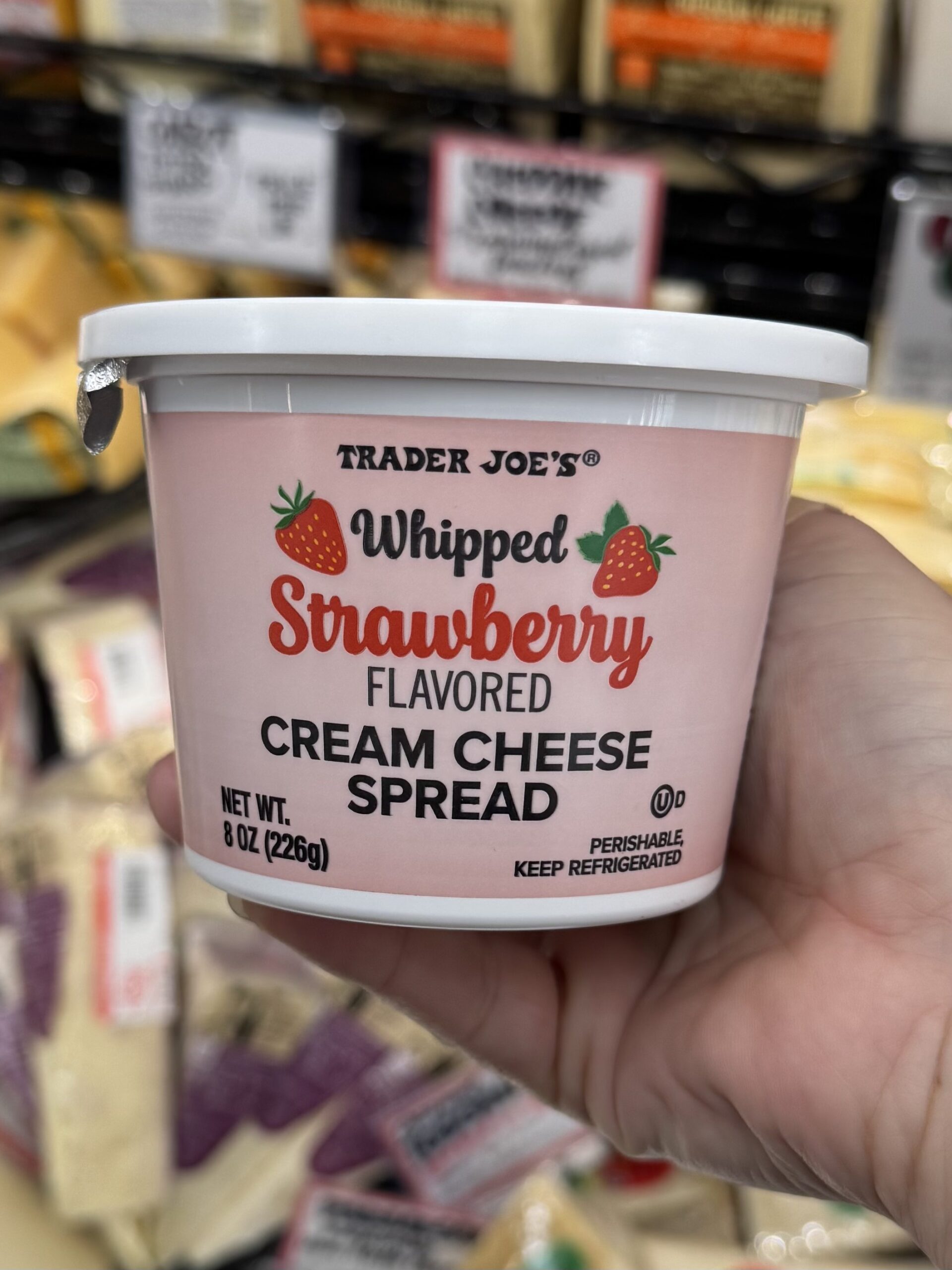 Whipped Strawberry Flavored Cream Cheese Spread - in store