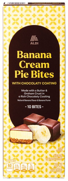 Chocolate Covered Pie Bites - Banana Cream