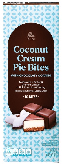 Chocolate Covered Pie Bites - Coconut Cream