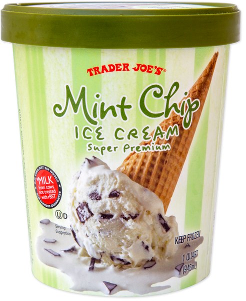 Mint Chip Ice Cream — Price: ~$3–$4 per pint