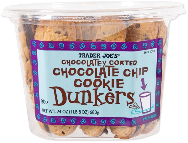 Chocolatey Coated Chocolate Chip Cookie Dunkers – ~$6.99 / 24 Oz tub