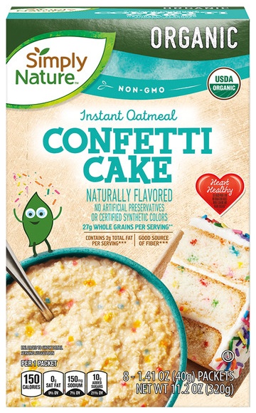 Simply Nature Confetti Cake Oatmeal -