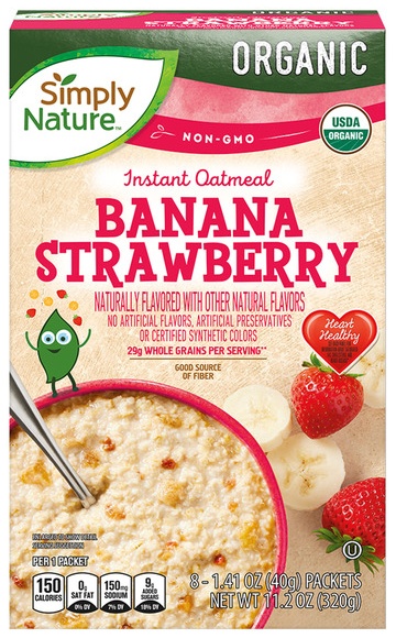 Simply Nature Banana Strawberry Oatmeal -