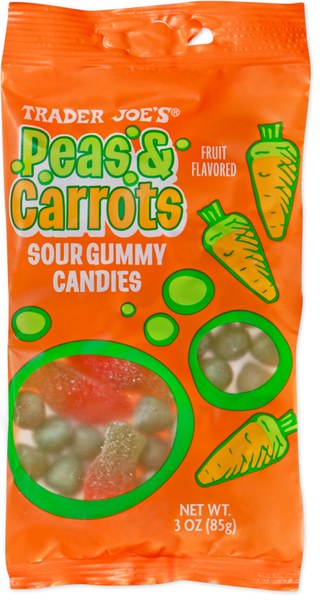 Peas & Carrots Sour Gummy Candies (Seasonal) – ~$2.99