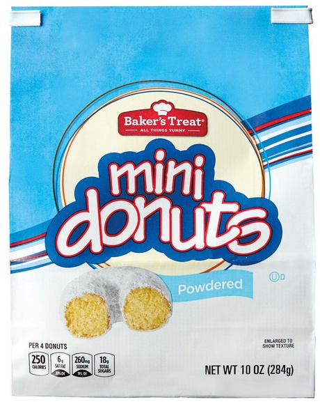 Baker's Treat Powdered Donuts -