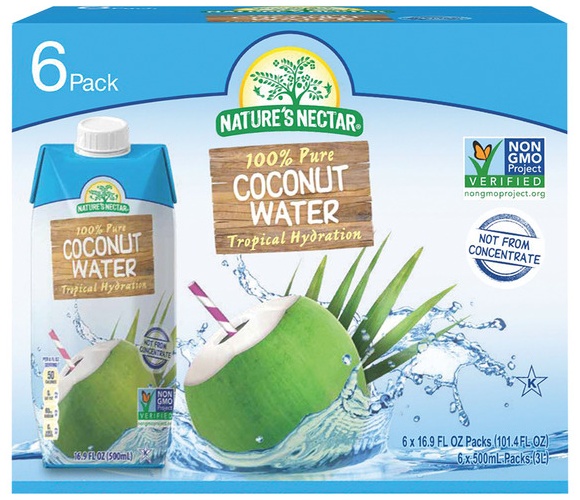 Nature's Nectar Coconut Water 6pk - 