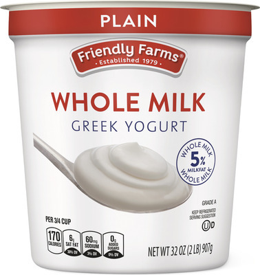 Friendly Farms Traditional Plain Whole Milk Greek Yogurt