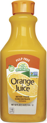 Nature's Nectar Orange Juice Not from Concentrate No Pulp