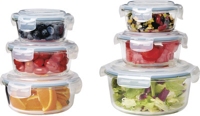 Crofton 12-Piece Glass Bowls with Snapping Lids