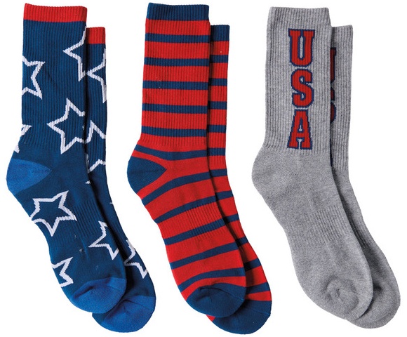 Crane Retro Socks - Star/Red/USA 6-12
