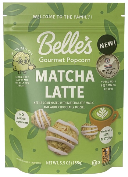 Belle's Gourmet Popcorn Popcorn - Matcha Latte