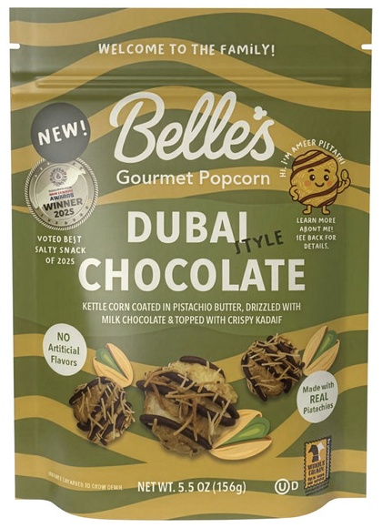 Belle's Gourmet Popcorn Popcorn - Dubai Chocolate