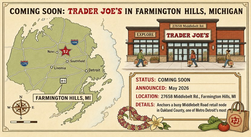 Coming Soon: Trader Joe's in Farmington Hills, Michigan