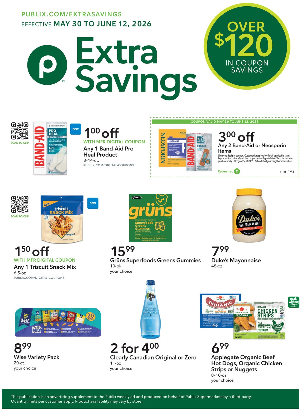 Publix Extra Savings Flyer Page 1