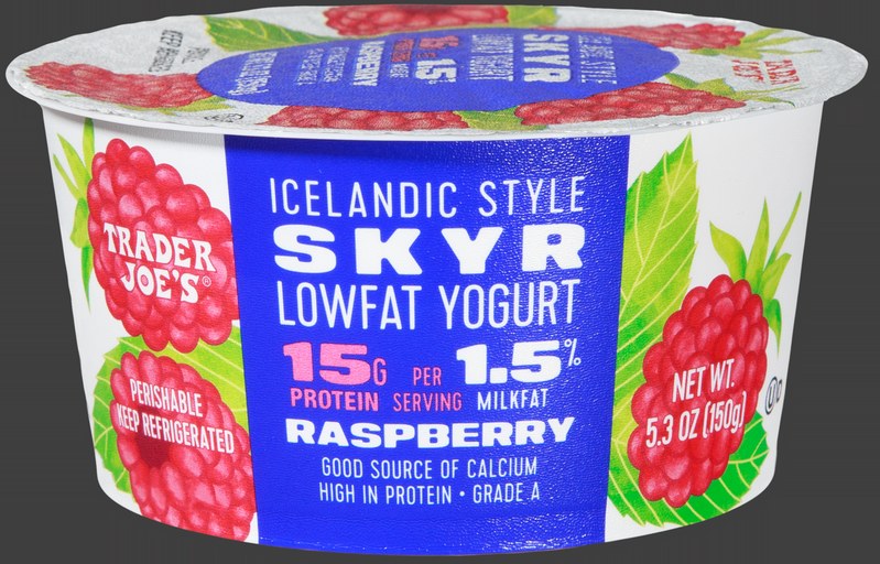 Icelandic Style Skyr Lowfat Raspberry Yogurt at Trader Joe's