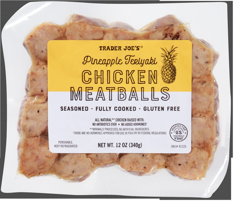 Pineapple Teriyaki Chicken Meatballs at Trader Joe's