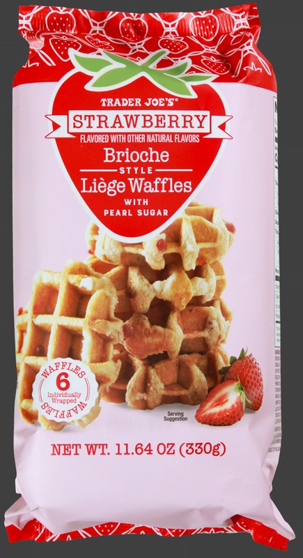 Strawberry Brioche Style Liege Waffles at Trader Joe's