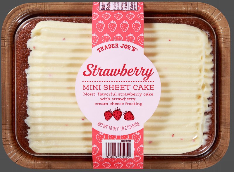 Strawberry Mini Sheet Cake at Trader Joe's