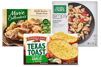 Healthy Choice Simply Steamers 9-10 oz, Pepperidge Farm Bread 9.5-11.75 oz or Marie Callender's Dinners or Bowls 10.5-14 oz