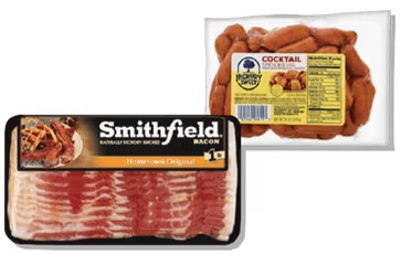 Hickory Sweet Cocktail Smokies 14 oz or Smithfield Bacon 12-16 oz