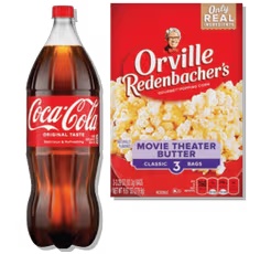 2 L Coca-Cola Products or Orville Redenbacher's Microwave Popcorn 3 ct