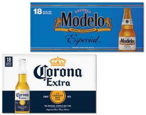 18 Pk Corona, Modelo, Heineken or Stella Artois 11-12 oz btls or 24 Pk Coronita, Modelito or Heineken 7 oz btls