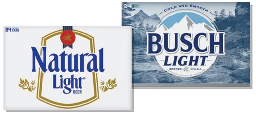 24 Pk Busch, Natural, Miller High Life or Icehouse or 12 oz cans