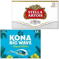 12 Pk Stella Artois, Kona or Goose Island 12 oz