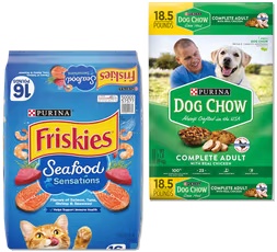 Friskies Cat Food 16 lb or Purina Dog or Puppy Chow 15-18.5 lb