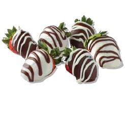 Hand Dipped Chocolate Covered Stem Strawberries 6 ct