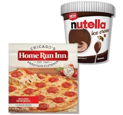 Home Run Inn 12 Inch Pizza or Kinder Bueno or Nutella Ice Cream 14 oz or novelties 6 ct