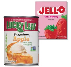 Jell-O Pudding or Gelatin Mix 4 servings or Lucky Leaf Pie Filling 21 oz