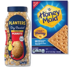 Nabisco Honey Maid Graham Crackers 13-14 oz or Planters Peanuts 16 oz