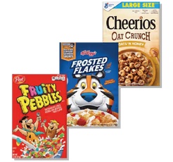 Kellogg's Cereal 8.8-12 oz, Post Cereal 10-16.6 oz or Cheerios Flavors 10.6-18.2 oz