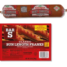 Bar-S Franks 12 oz or Cacique Chorizo 9 oz