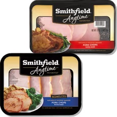Smithfield Smoked Bone-In Pork Chop 17 oz or boneless 11.5 oz