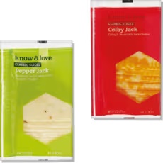 SE Grocers or Know & Love Natural Sliced Cheese 6.6-8 oz